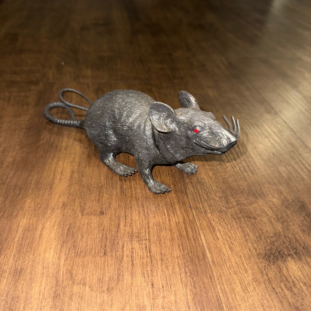 Realistic Black Mouse Toy for Small Pets